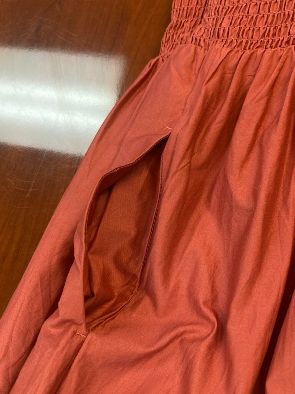 Old Navy Plunging Neckline Gathered Waist Pink Short Sleeved Dress Size Med Tall - Picture 7 of 10